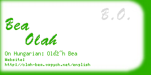 bea olah business card